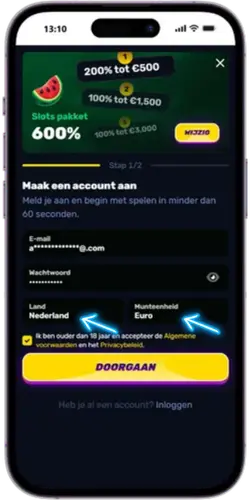 Nederland & EUR Wino Casino